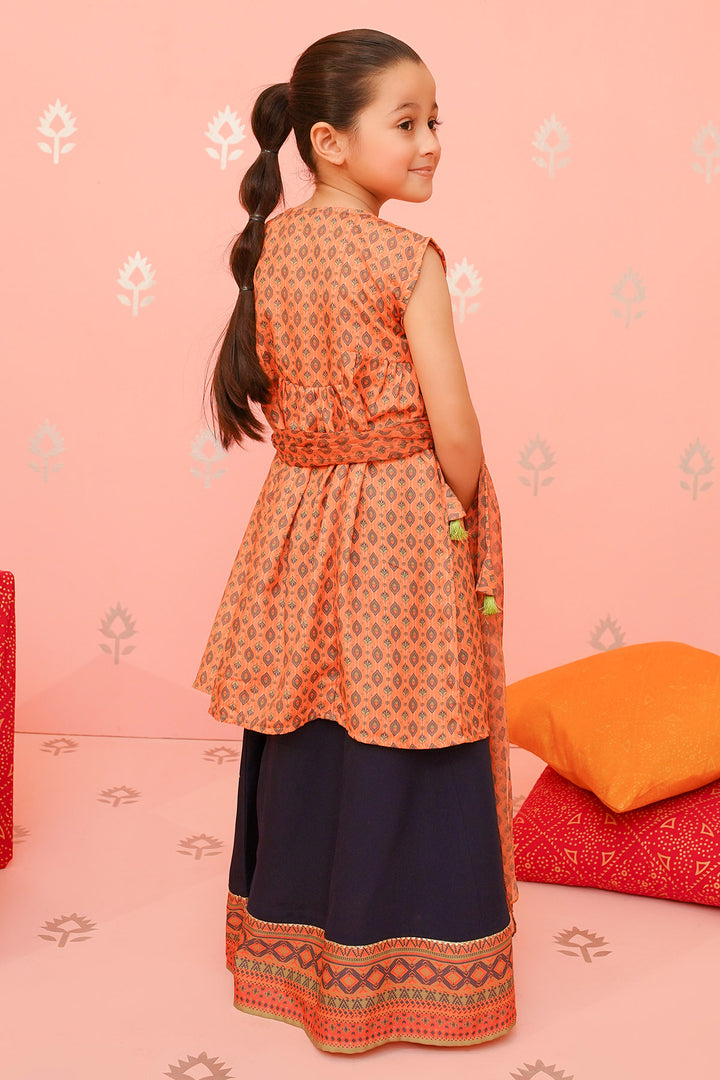 Swiss Lawn Digital Printed 3 Pc Suit - Wear Ochre