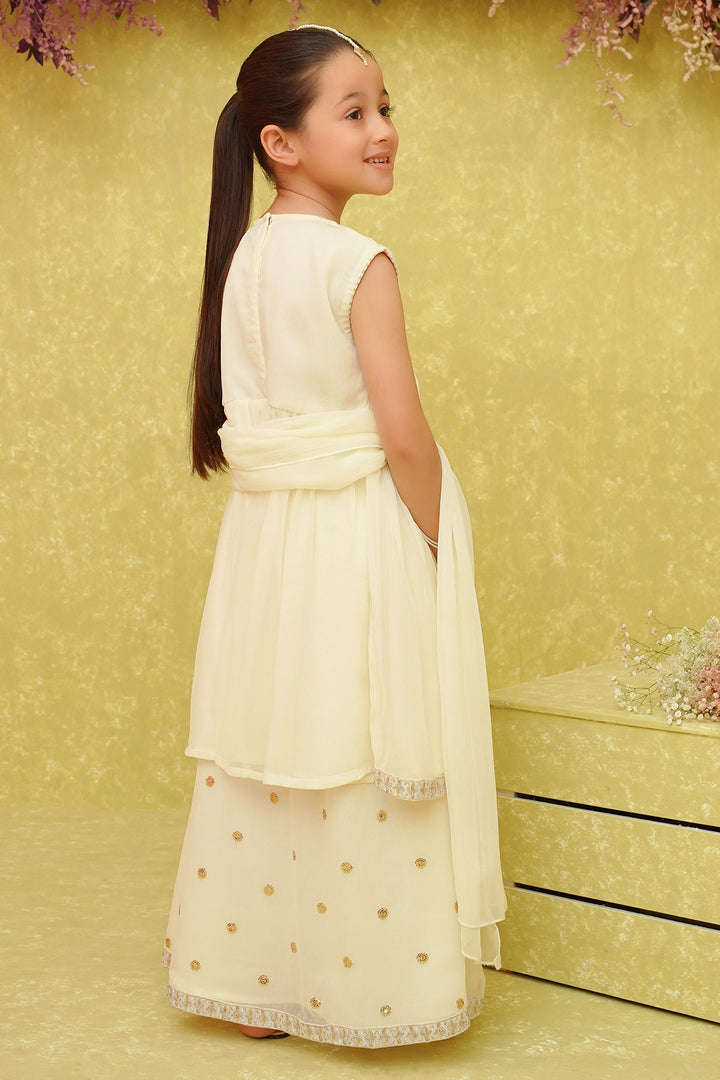 Chiffon Embroidered 3 Pc Suit - Wear Ochre