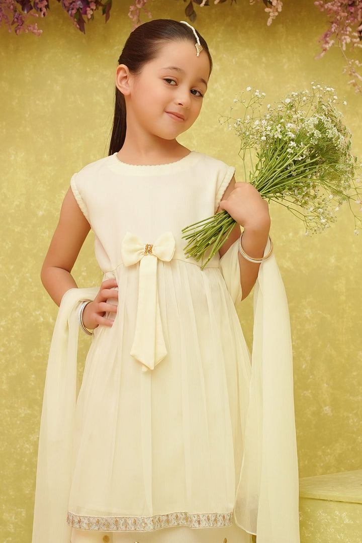 Chiffon Embroidered 3 Pc Suit - Wear Ochre