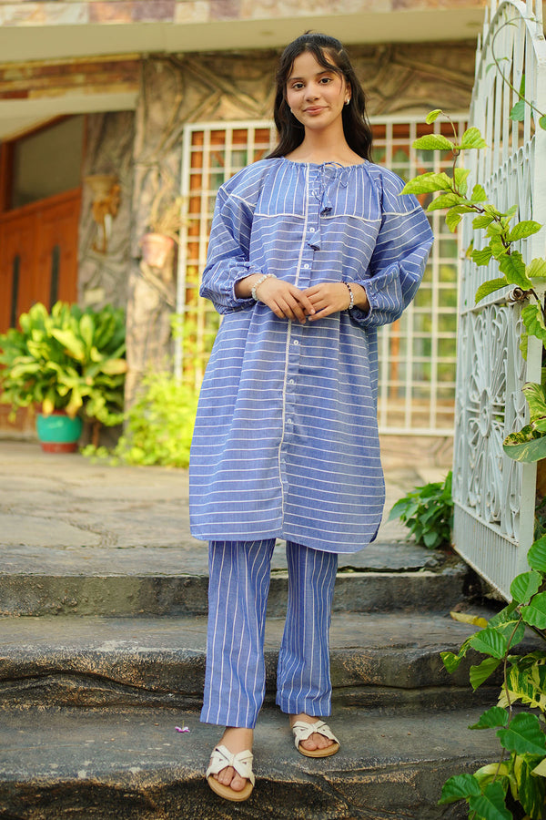 Chambray Cotton 2 Pc Suit - Wear Ochre