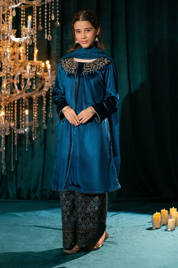 Best Velvet Hand Adda Work 3 Pc Suit - Wear Ochre -