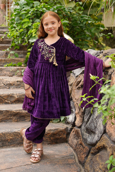 Velvet Hand Adda Work 3 Pc Suit