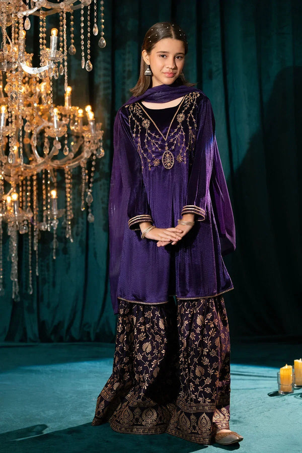 Best Velvet Hand Adda Work 3 Pc Suit - Wear Ochre -