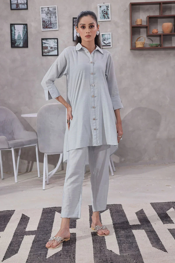 Upgrade your wardrobe with elegant Slub Cotton 2 Pc Suits for women from Solo, featuring breathable cotton fabric