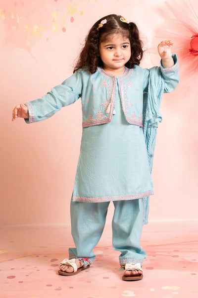Cotton Embroidered 3 Pc Suit