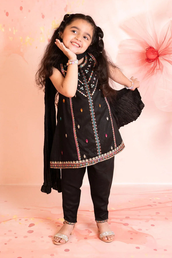Shop trendy cotton suit designs for kids, including stylish black cotton suits. Soft, breathable fabric offers all-day comfort