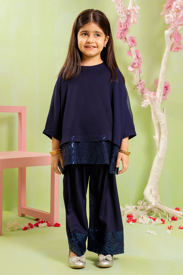 Shop Chiffon Sequence Embroidered 2 Pc Suit in Blue—stylish, elegant, and comfortable dress for girls.
