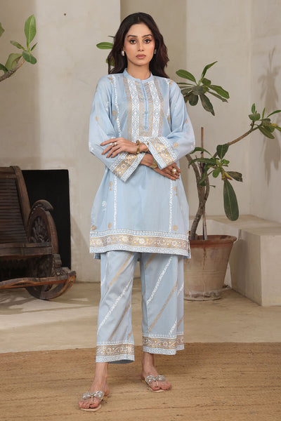 Rod Silk Block Printed Women's 2 Pc Suit