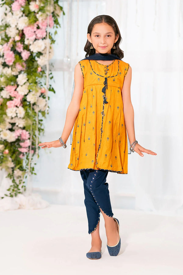 Best Cotton Silk Printed 3 Pc Suit - Wear Ochre -