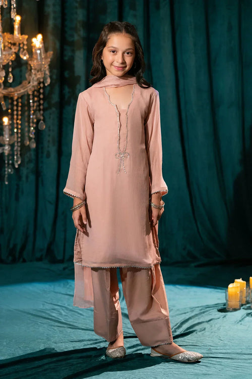 Best Chiffon Hand Adda Work 3 Pc Suit - Wear Ochre -