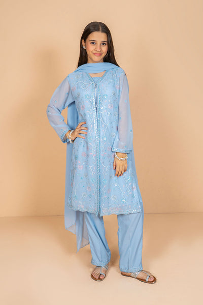 Chiffon Embroidered 3 Pc Suit