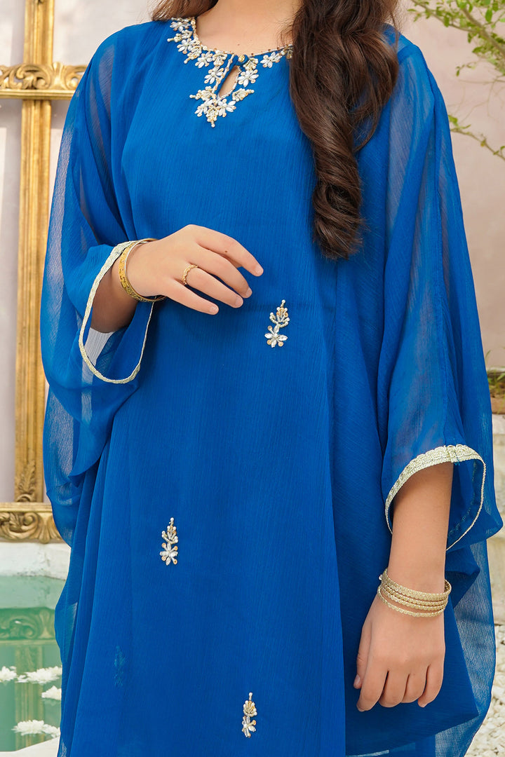 Chiffon Hand Adda Work 2 Pc Suit - Wear Ochre