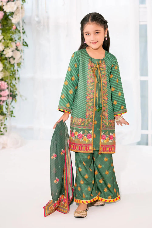 Best Herringbone Digital Printed 3 Pc Suit - Wear Ochre -
