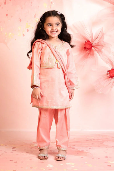 Cotton Embroidered 3 Pc Suit