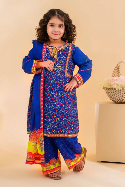 Best Poly Lawn Digital Printed 3 Pc Suit - Wear Ochre -