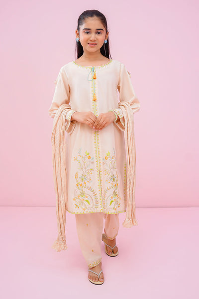 Cotton Embroidered 3 Pc Suit
