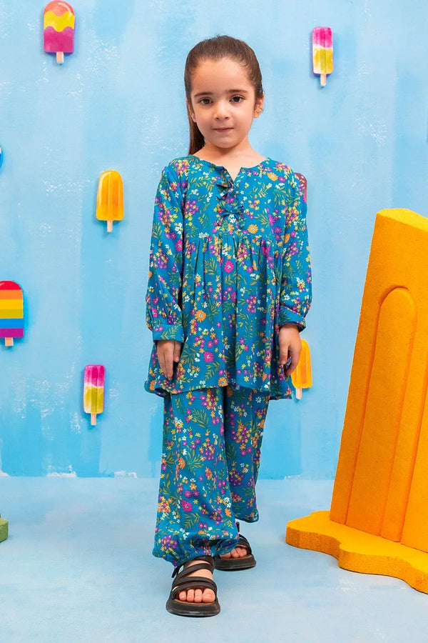 Best Printed Boski Linen 2 Pc Suit - Wear Ochre -