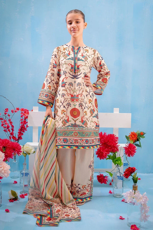Best Swiss Lawn Digital Printed 3 Pc Suit - Wear Ochre -