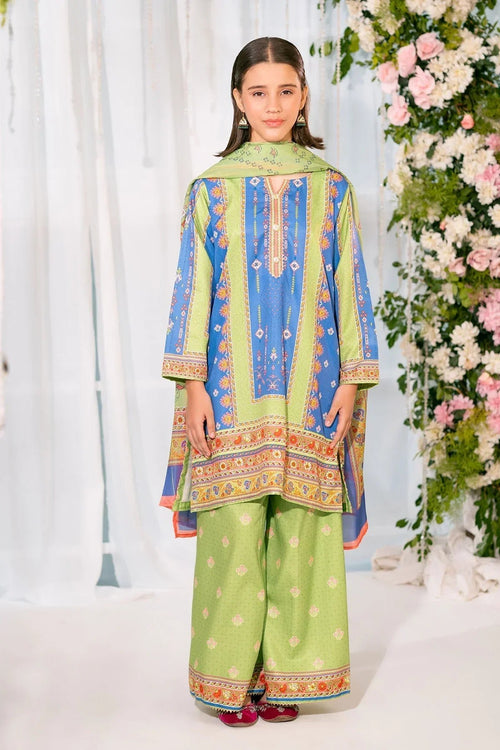 Best Herringbone Digital Printed 3 Pc Suit - Wear Ochre -