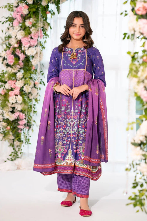 Best Herringbone Digital Printed 3 Pc Suit - Wear Ochre -