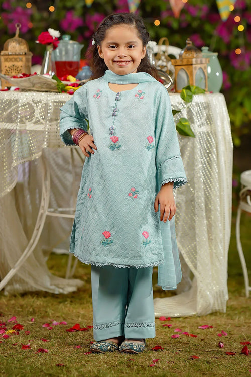 Best Chikankari Embroidered 3 Pc Suit - Wear Ochre -