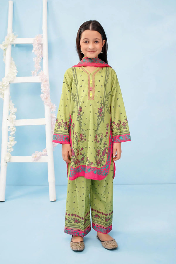 Best Poly Lawn Digital Printed 3 Pc Suit - Wear Ochre -