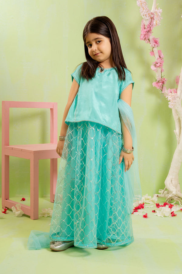 Shop Cotton Silk Embroidered 3 Pc Suit—elegant, stylish, and comfortable kids' party dress. Perfect for weddings.