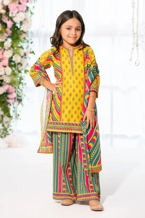 Best Herringbone Digital Printed 3 Pc Suit - Wear Ochre -