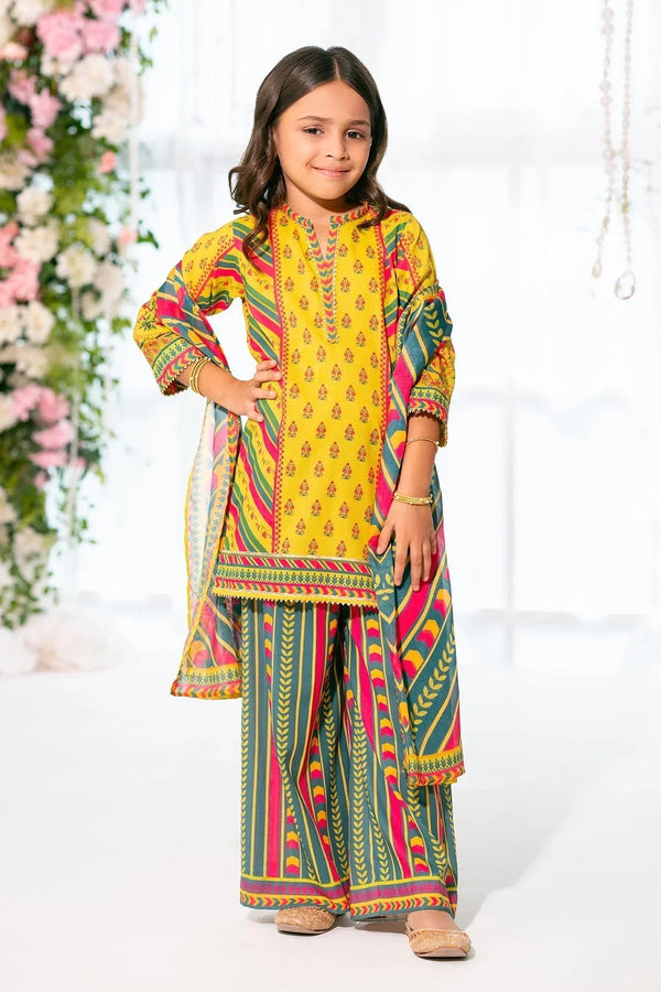 Best Herringbone Digital Printed 3 Pc Suit - Wear Ochre -