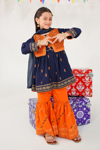 Raw Silk Printed 3 Pc Suit