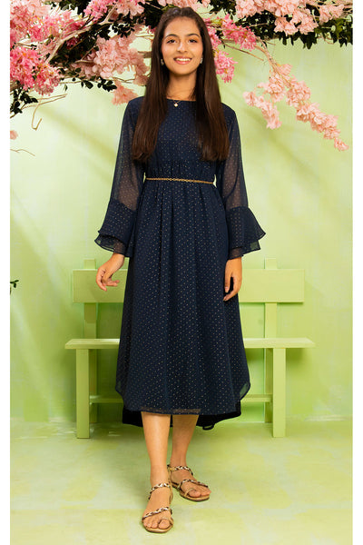 Chiffon Foil Printed Dress