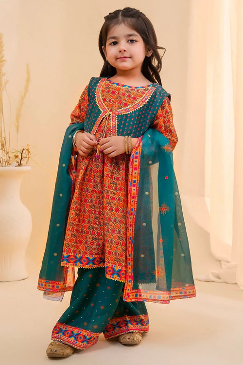 Best Poly Lawn Digital Printed 3 Pc Suit - Wear Ochre -