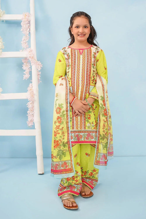 Best Poly Lawn Digital Printed 3 Pc Suit - Wear Ochre -