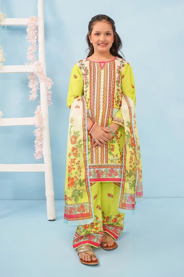 Best Poly Lawn Digital Printed 3 Pc Suit - Wear Ochre -