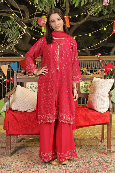 Chiffon Embroidered 3 Pc Suit