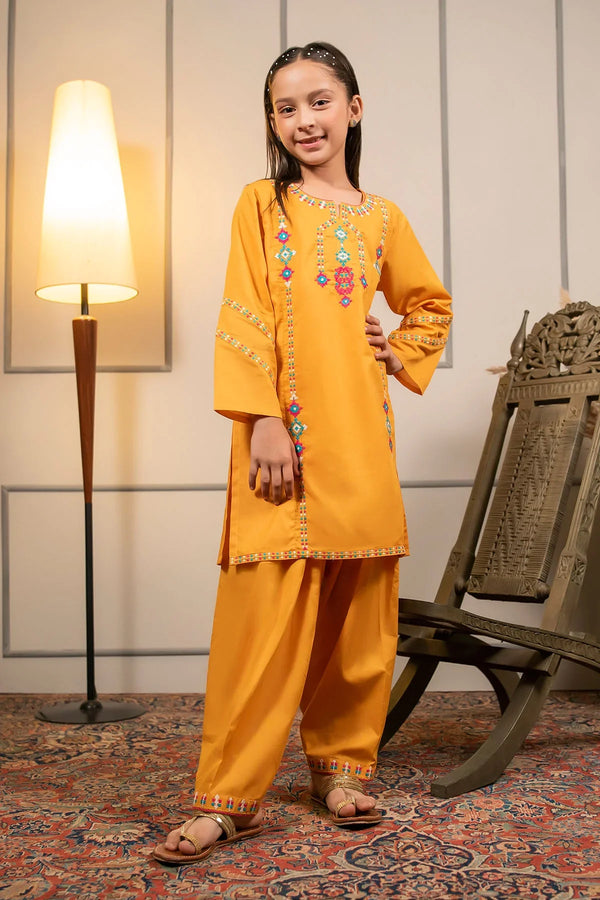 Best Cotton Embroidered 2 Pc Suit - Wear Ochre -