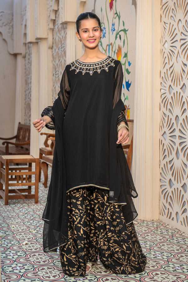 Explore Chiffon Hand Adda Work 3 Pc Suits with intricate embroidery. Perfect for formal events, these elegant dresses offer a beautiful blend