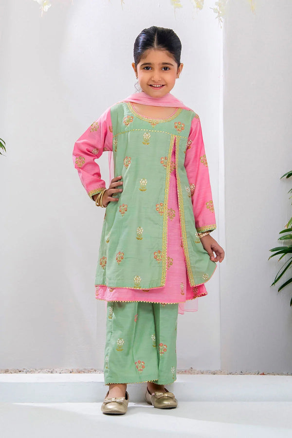 Best Cotton Silk Printed 3 Pc Suit - Wear Ochre -