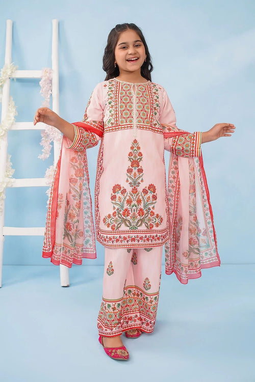 Best Poly Lawn Digital Printed 3 Pc Suit - Wear Ochre -