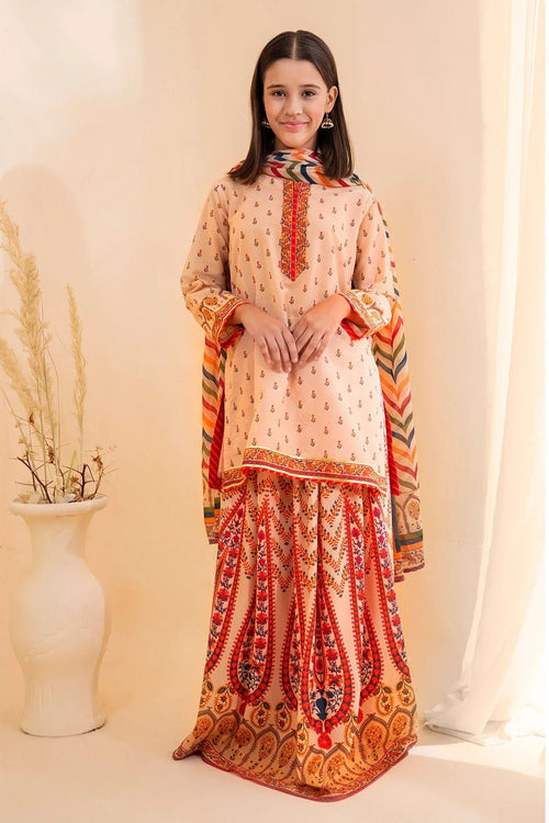 Best Poly Lawn Digital Printed 3 Pc Suit - Wear Ochre -