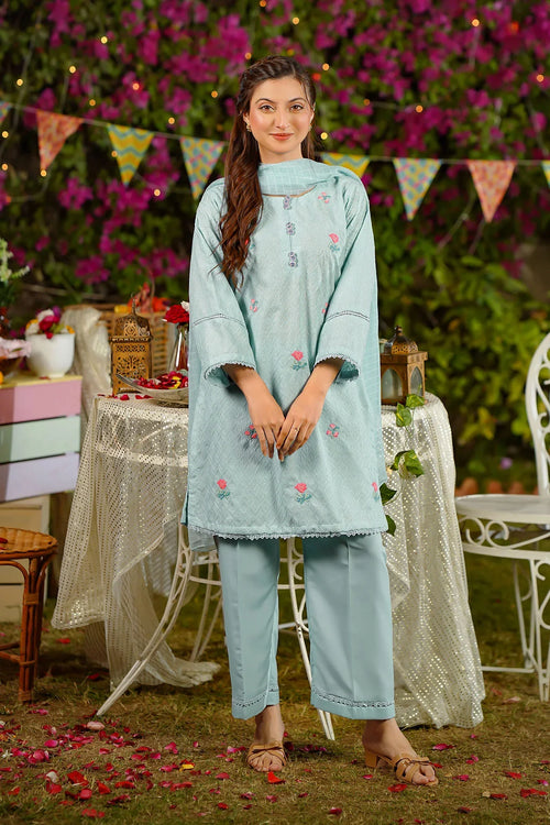 Best Women's Chikankari Embroidered 3 Pc Suit - Wear Ochre -