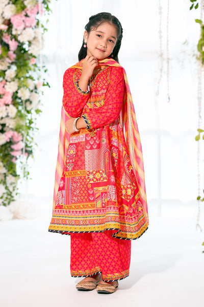 Herringbone Digital Printed 3 Pc Suit