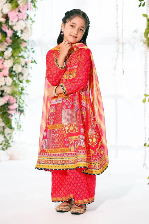 Best Herringbone Digital Printed 3 Pc Suit - Wear Ochre -