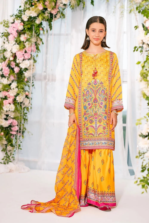 Best Herringbone Digital Printed 3 Pc Suit - Wear Ochre -