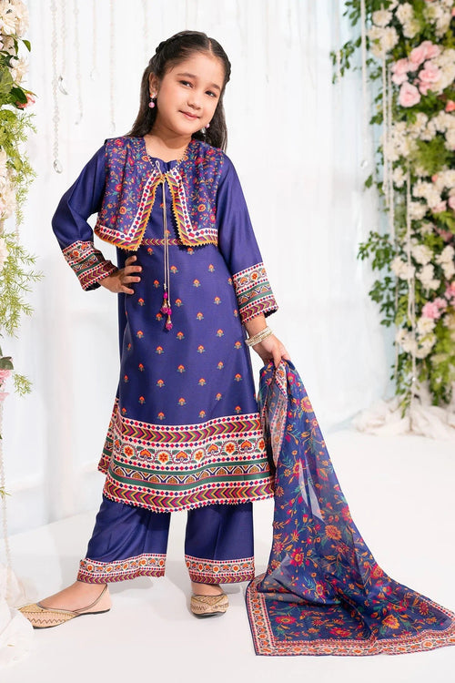 Best Herringbone Digital Printed 3 Pc Suit - Wear Ochre -