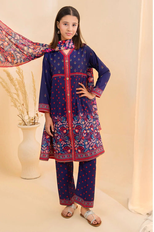 Best Poly Lawn Digital Printed 3 Pc Suit - Wear Ochre -