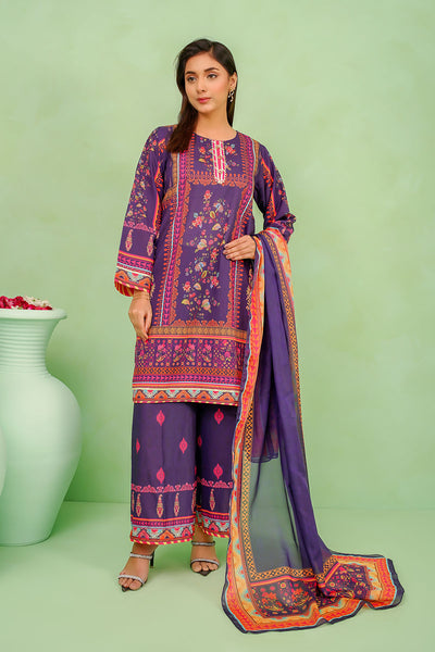 Poly Lawn Digital Printed 3 Pc Suit