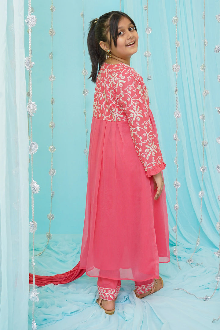Cotton Embroidered 3 Pc Suit - Wear Ochre