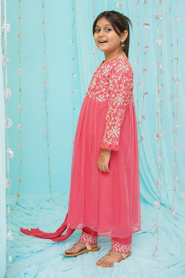 Cotton Embroidered 3 Pc Suit - Wear Ochre