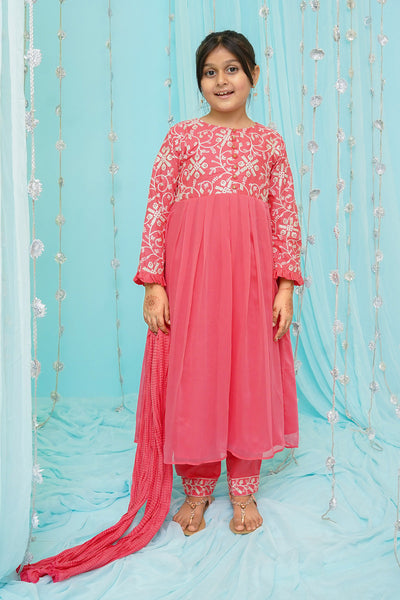 Cotton Embroidered 3 Pc Suit